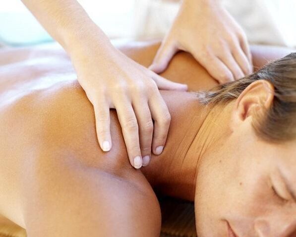 Osteochende Massage der Halsspalte